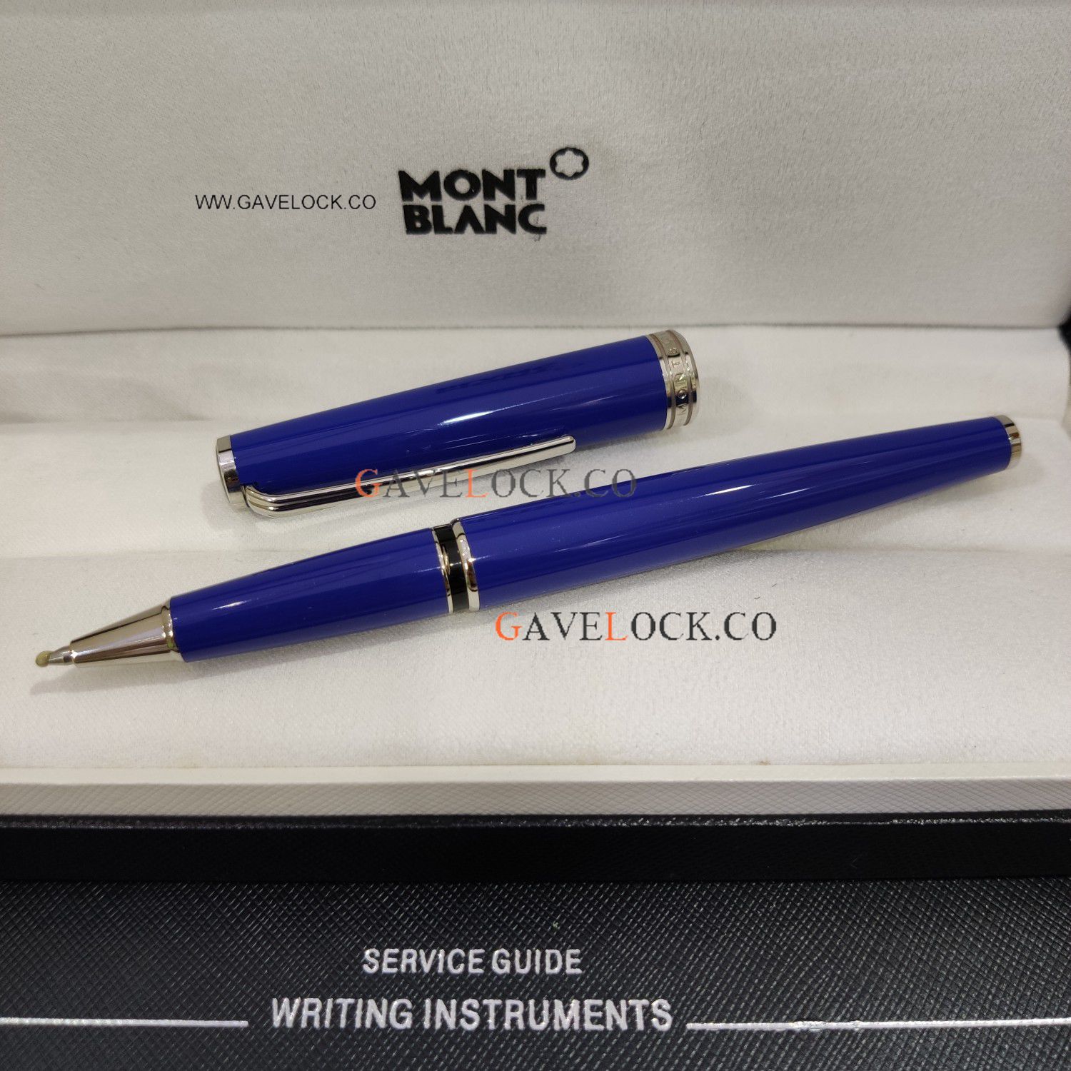 AAA Copy Mont blanc PIX Blue-Silver Rollerball Pen